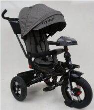Велосипед Коляска триколісний з Батьківською ручкою дитячий Turbo Trike М 5448HA-19T Сірий