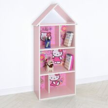 Будиночок стелаж полку Дитяча дерев'яна для іграшок і книг H 2020-20-2 Hello Kitty рожева для дівчинки**