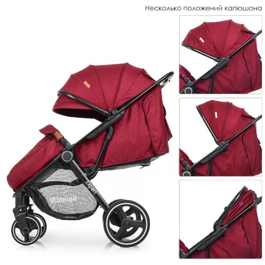 Прогулянкова коляска дитяча El Camino ME 1022L Expert Deep Red червоний**