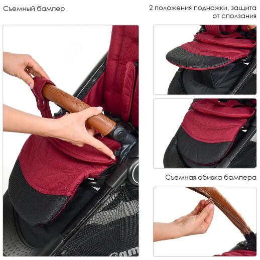 Прогулянкова коляска дитяча El Camino ME 1022L Expert Deep Red червоний**