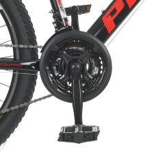 Велосипед спортивний алюмінієвий MTB PROFI 24 дюймів G24SHARP A24.2 SHIMANO / чорно-червоний