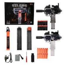 Іграшковий автомат 333-2 з прицілом та м'якими патронами (24 штуки) / Дитяча ігрова зброя / 2 кольори