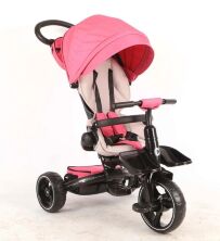 Дитячий велосипед триколісний складаний Crosser MODI T-600 ROSA алюмінієвий з поворотним сидінням бірюзовий