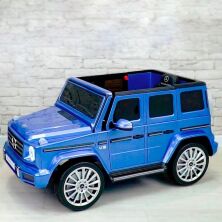 Дитячий одномісний електромобіль джип Mercedes M 5028EBLRS-4 м'яке сидіння, 4 мотори / синій автопокраска