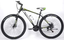 Велосипед гірський спортивний S200 HAMMER колеса 29 дюймів рама алюміній чорно-зелений