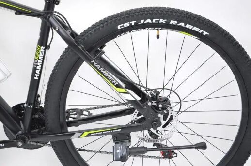 Велосипед гірський спортивний S200 HAMMER колеса 29 дюймів рама алюміній чорно-зелений