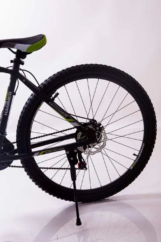 Велосипед гірський спортивний S200 HAMMER колеса 29 дюймів рама алюміній чорно-зелений