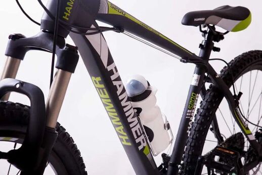 Велосипед гірський спортивний S200 HAMMER колеса 29 дюймів рама алюміній чорно-зелений