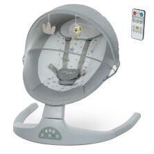 Дитяча электрокачель-шезлонг Заколисуючий центр ME 1074 MYLA Soft Mint сірий з зеленим **