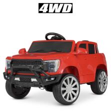 Дитячий одномісний електромобіль Машина Джип Bambi 4WD M 4636EBLR-3 з м'яким сидінням / червоний**