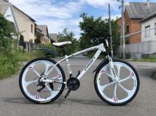 Алюмінієвий Спортивний велосипед гірський MTB 26 дюймів T26BLADE 26.2W SHIMANO/Магнові диски/білий