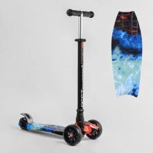 Триколісний дитячий САМОКАТ Best Scooter MAXI S-10808 кермо знімне / колеса PU зі світлом