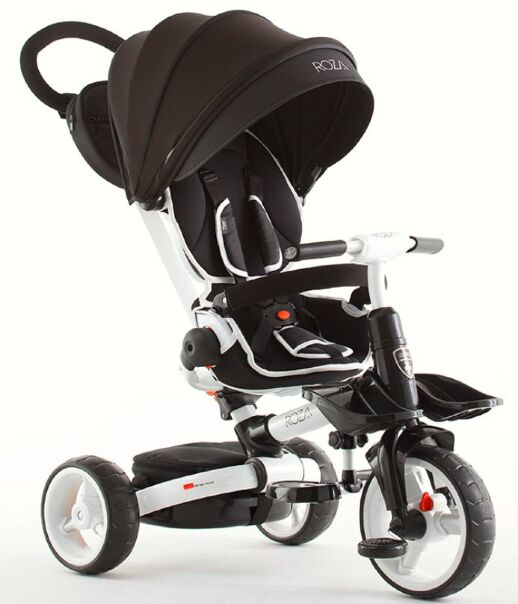 Дитячий велосипед триколісний складаний Crosser MODI T-600 ROSA алюмінієвий з поворотним сидінням чорний