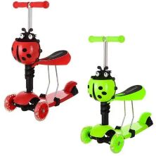 Самокат дитячий 3 в 1 iTrike JR 3-016 MAXI Божа корівка 6 кольорів