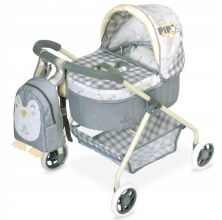 Дитячий ляльковий візочок DeCuevas Pipo класичний з сумкою-рюкзаком 86047