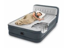 Надувний велюровий матрац ліжко INTEX 64448 з вбудованим насосом**