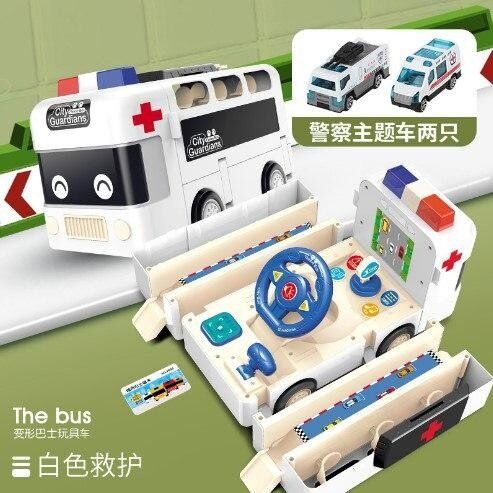 Дитячий музичний автотренажер "Швидка допомога" 265-1/2/3/5 на батарейках, звук та світло