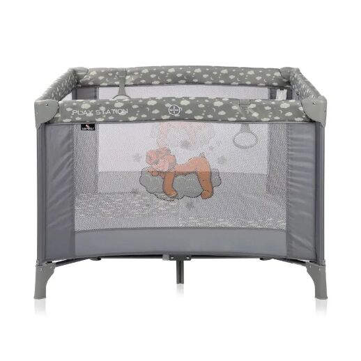 Манеж-ліжко Lorelli Play Station Grey Clouds сірий