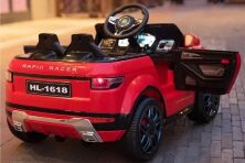 Дитячий двомісний електромобіль джип машина Land Rover M 3213EBLR-3 / м'яке сидіння / колір червоний **