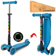 Дитячий складаний триколісний самокат iTrike JR3-003-1-BL MAXI / колір блакитний**