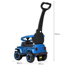 Дитяча каталка толокар штовхач Машинка Bambi 2в1 M 4288S-12 з батьківською ручкою / автопокраска синій**