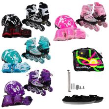 Ролики дорослі розсувні RS-0033 розмір M (34-38) з захистом (шолом, налокітники наколінники) в сумці / 4 кольори