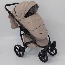 Універсальна Всесезонна Дитяча коляска Трансформер 2в1 BOSTON з Люлькою і підсклянником. Льон Бежева