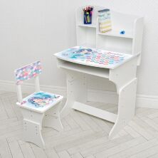 Парта дитяча зростаюча 904-147(UA) зі сульчиком, русалочка**