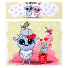 Дитячий стіл зі стільчиком Bambi BSM1-02 Овечки білий**