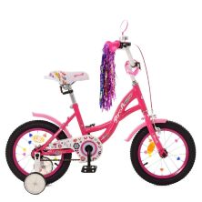 Велосипед дитячий двоколісний PROFI Y1423-1 Bloom 14 дюймів малиновий