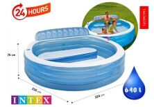 Дитячий надувний басейн Intex 57190 Сімейний із сидінням