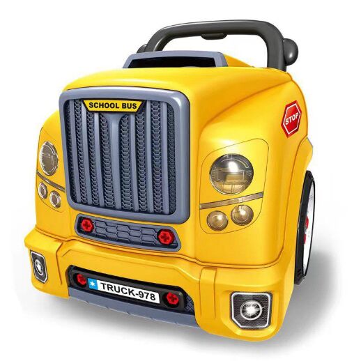 Дитячий автотренажер "Юний автомеханік" A001-1-2 з набором інструментів (59 деталей), звук, світло, жовтий