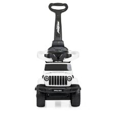 Дитяча каталка толокар штовхач Машинка Bambi 2в1 M 4288-1 з батьківською ручкою / колір білий**