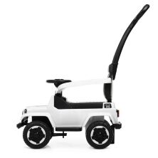 Дитяча каталка толокар штовхач Машинка Bambi 2в1 M 4288-1 з батьківською ручкою / колір білий**