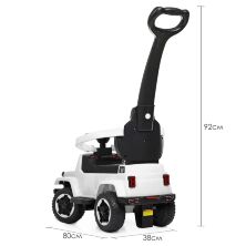 Дитяча каталка толокар штовхач Машинка Bambi 2в1 M 4288-1 з батьківською ручкою / колір білий**