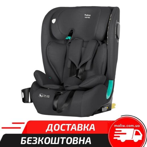 Дитяче автокрісло з підсклянником Carrello Yukon CRL-15808 Deepwater Grey i-Size 76-150см ISOFIX темно-сіре
