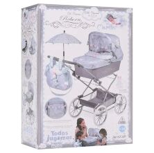 Коляска для ляльок DeCuevas 82029 Лялькова класична коляска з люлькою сумкою і парасолькою