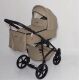 Універсальна Всесезонна Дитяча коляска Трансформер 2в1 BOSTON з Люлькою і підсклянником. Еко Шкіра Бежева