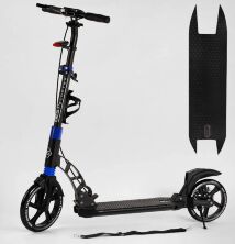 Складний двоколісний самокат Best Scooter D-19055 з амортизаторами та дисковими гальмами / є ФАРА