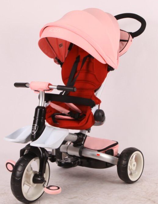 Дитячий велосипед триколісний складаний Crosser MODI T-600 ROSA алюмінієвий з поворотним сидінням рожевий