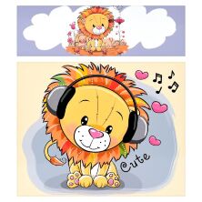 Дитячий стіл зі стільчиком Bambi BSM1-03 Левеня білий**