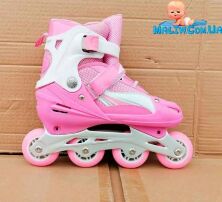 Дитячі ролики Чорні — Білі Profi A10080-S розмір 31-34