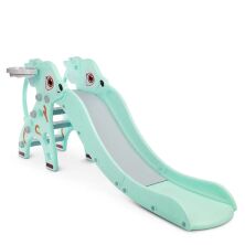 Дитяча гірка пластикова BAMBI WM19021-4 з баскетбольним кільцем Оленя м'ятна**