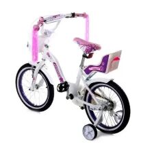 Велосипед дитячий двоколісний TAYLOR 1701-16 колеса 16 дюймів з кошиком і сидінням для ляльки / білий