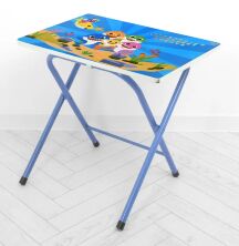Дитячий складаний столик зі складним стільчиком Bambi A19-SHARK "Акулятко Ту-ру-ру" блакитний**