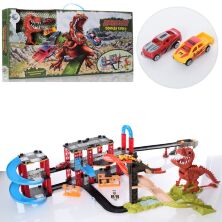 Дитяча іграшка Гоночний автотрек трек Траса TONGDE "Динозавр в місті" 8899-92-R (аналог Hot Wheels)**