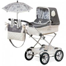 Коляска для ляльок складна DeCuevas 82000 Лялькова класична коляска з сумкою і парасолькою серії Reborn