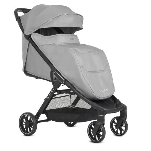 Коляска прогулочная El Camino ME 1084 ORION Silver з чохлом на ніжки / сіра**