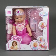 Пупс функціональний 8009-442 з аксесуарами, в коробці