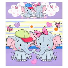 Дитячий стіл зі стільчиком Bambi BSM1-05 Слоник білий**